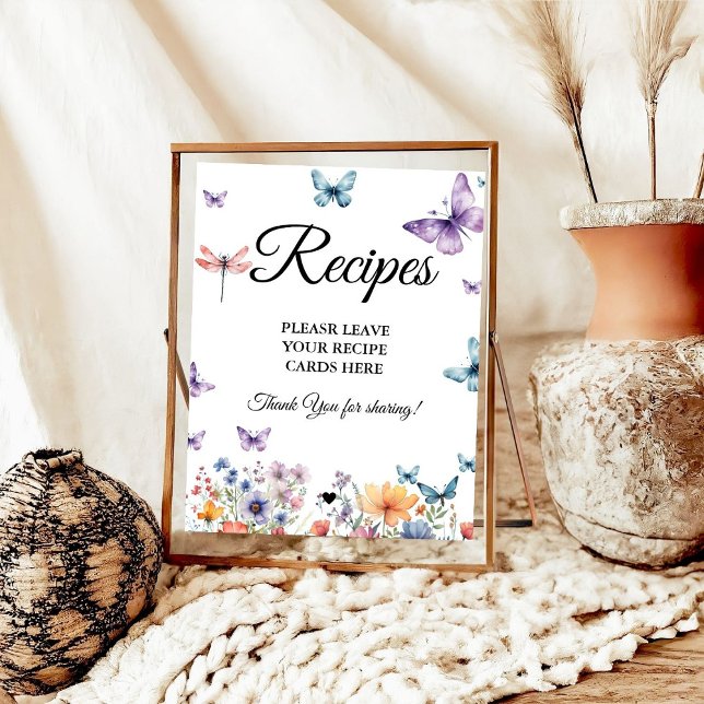 Butterflies bridalLeave your Recipes Bridal shower Poster (Creator Uploaded)
