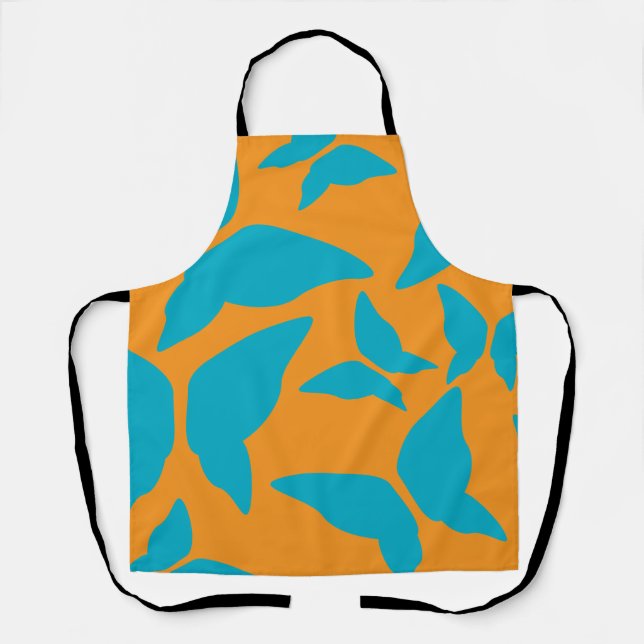 Butterflies Bright Bold Eclectic Kitchen Apron (Front)