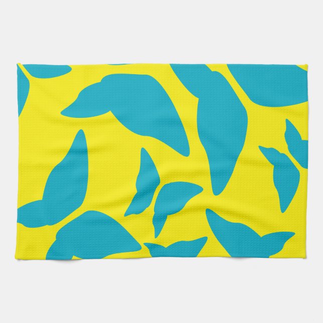 Butterflies Bright Bold Eclectic Kitchen Towel (Horizontal)