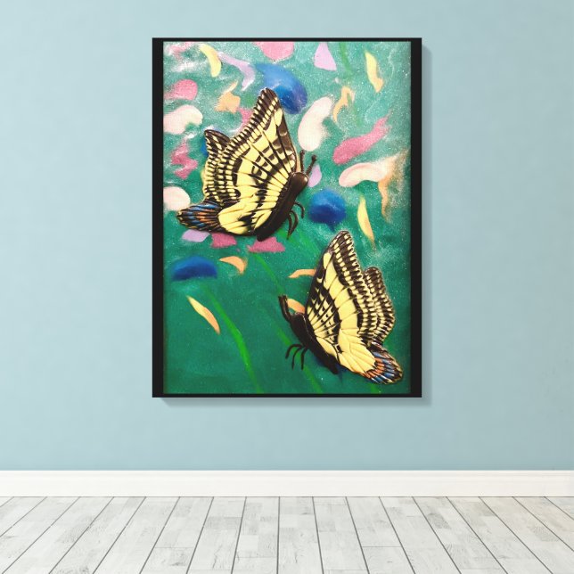 Butterflies Canvas Print (Insitu(Wood Floor))