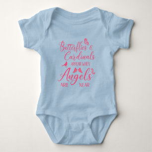 Butterflies & Cardinals Appear When Angel Are Near Baby Bodysuit