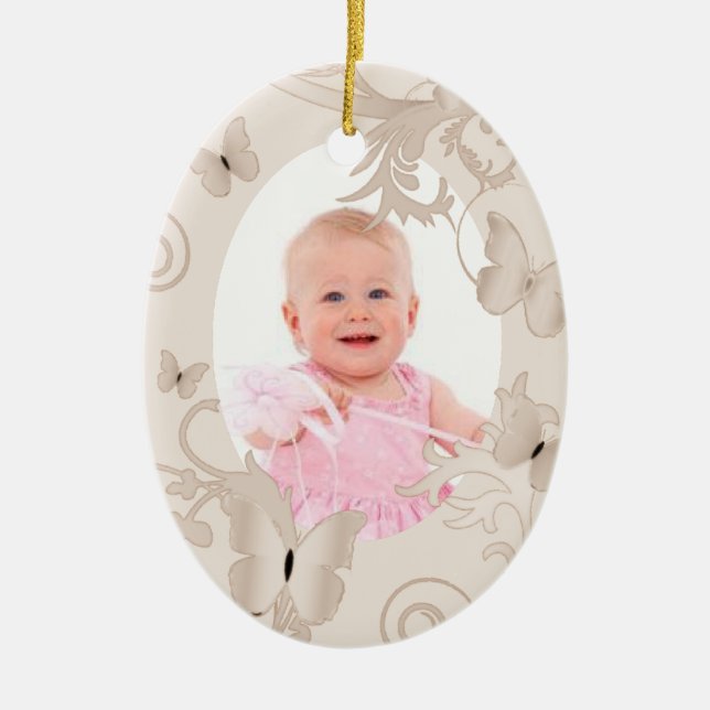 Butterflies Ceramic Ornament (Front)