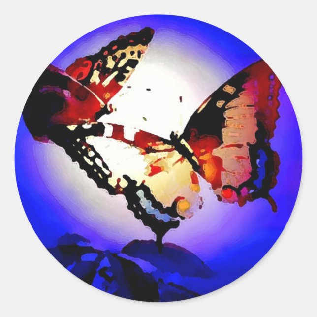 Butterflies Classic Round Sticker (Front)