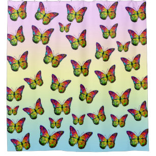 BUTTERFLIES COLORFUL ABSTRACT 