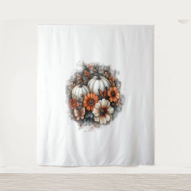 Butterflies Country Pumpkin Tapestry (Front)