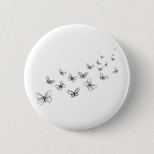 Butterflies Dancing Across the Page 2 Inch Round Button