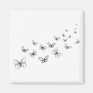 Butterflies Dancing Across the Page Magnet
