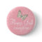 Butterflies Flower girl pink wedding pin / button