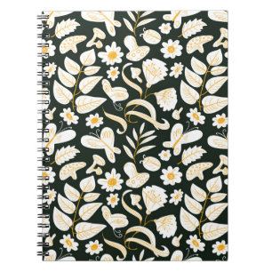 Butterflies & Flowers: Doodle Summer Pattern. Notebook