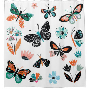 Butterflies Flowers: Hand Drawn Collection