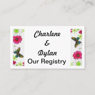 Butterflies & Flowers in Mosaic Registry Enclosure Card