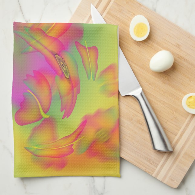 Butterflies & Flowers Kitchen Towel (Quarter Fold)