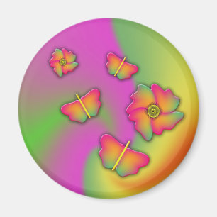 Butterflies & Flowers Magnet