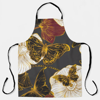 Butterflies & Flowers: Spring Boho Pattern Apron