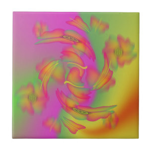 Butterflies & Flowers Tile