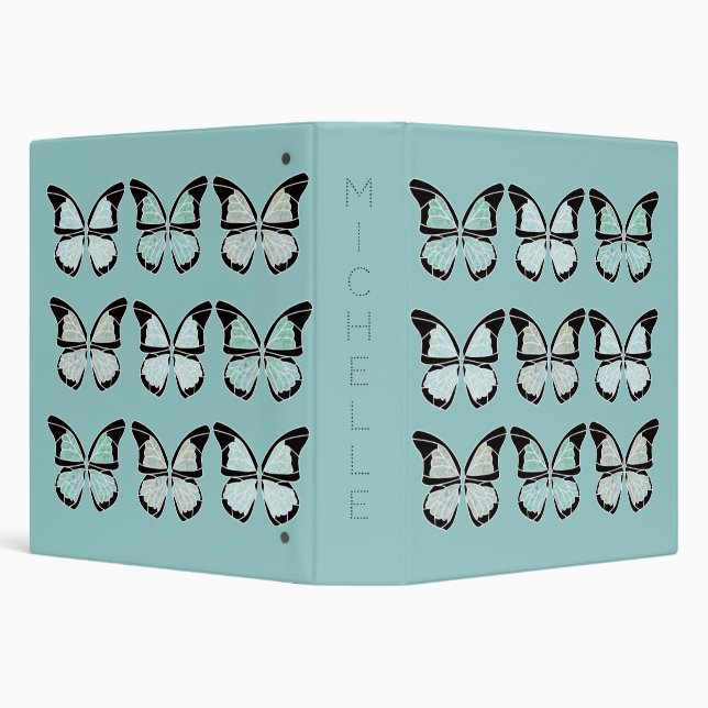 Butterflies Flutter By Back to School Office Binder (Background)