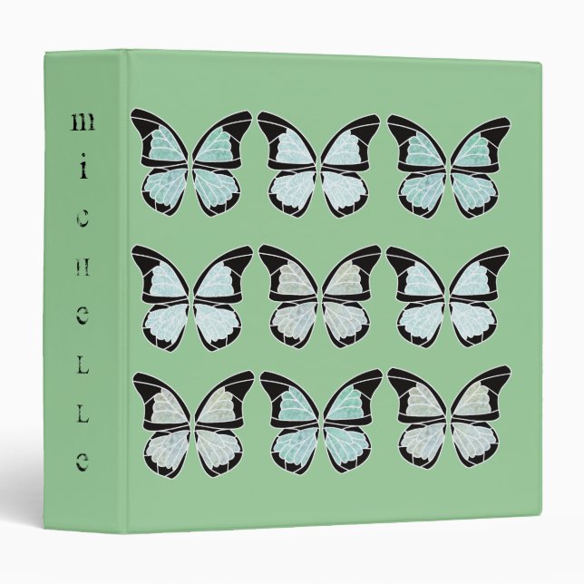Butterflies Flutter By School Office Binder Folder (Front/Spine)