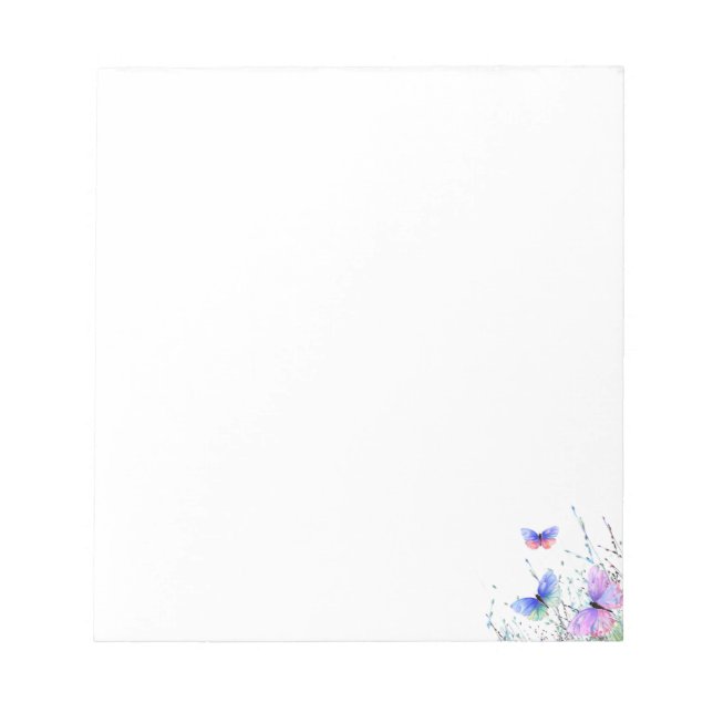 Butterflies Flying in Nature Notepad (Front)
