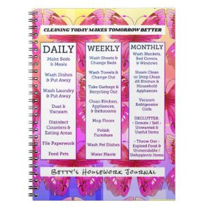 Butterflies Forever Personalized Housework Journal