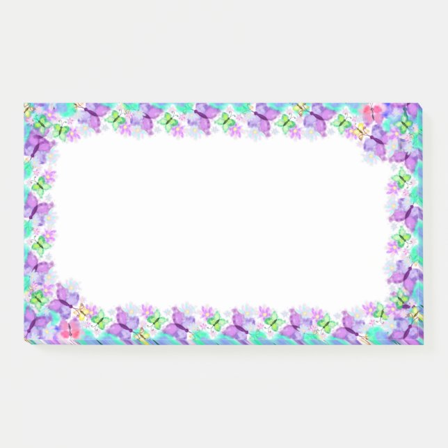 Butterflies Framed Post it Notes (Front)