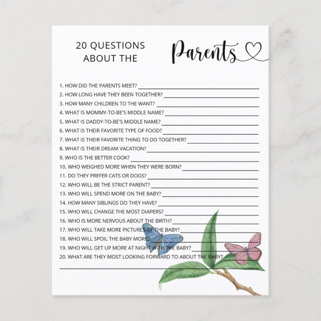 Butterflies - games about the parents (Front)