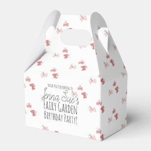 Butterflies Garden Birthday Pink Favor Box