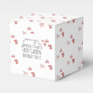 Butterflies Garden Birthday Pink Favor Box