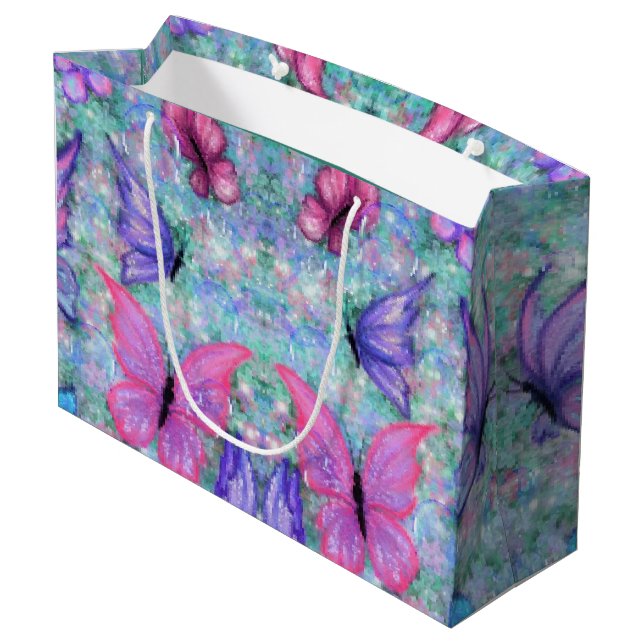 Butterflies Gift Bag (Back Angled)