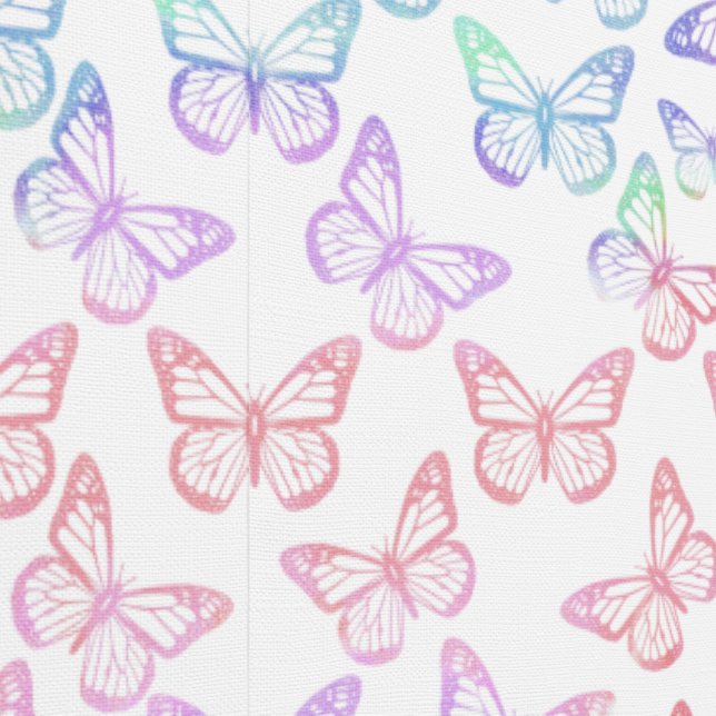    Butterflies Girly Cute White Pastel Purple Pink Wallpaper (Seam)