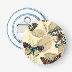 Butterflies Gliding Over Leaves Bottle Opener
