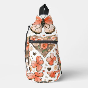 Butterflies, Hearts and Flowers Sling Bag