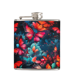 Butterflies Hip Flask