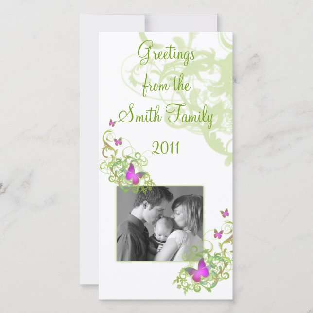 Butterflies Holiday Card (Front)