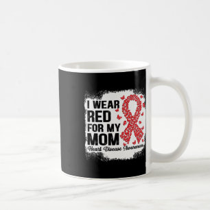 Butterflies I Wear Red For My Mom Heart Disease Aw Coffee Mug