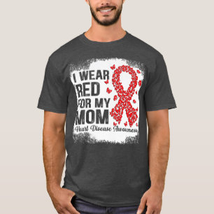 Butterflies I Wear Red For my mom Heart Disease Aw T-Shirt