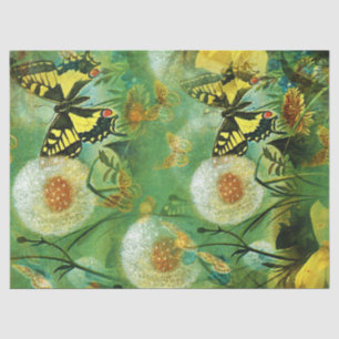 Butterflies in a Dandelion Forest Tissue Paper