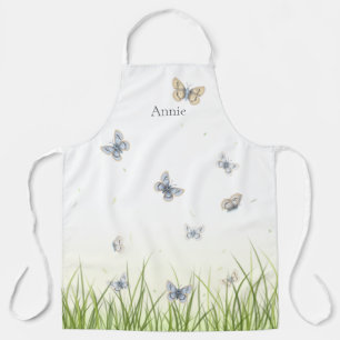 Butterflies In a Sunny Meadow Pretty Personalized Apron