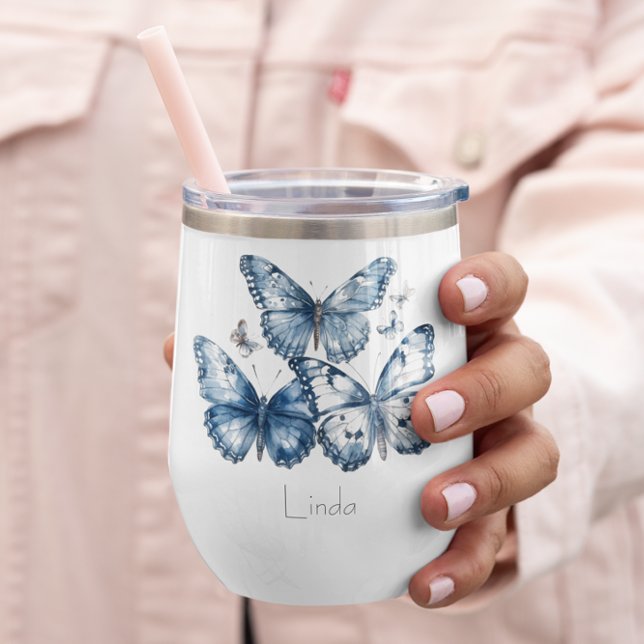 Butterflies in Delft Blue, customizable (Creator Uploaded)