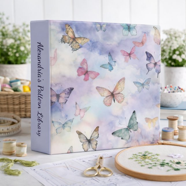 Butterflies in Flight Pattern Keeper Binder (Creator Uploaded)