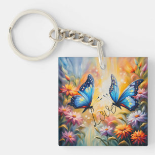 butterflies in love keychain