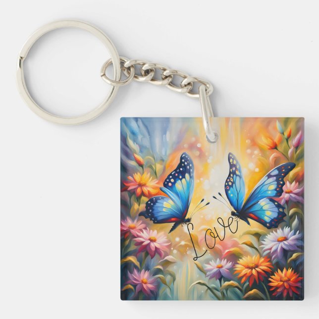 butterflies in love keychain (Front)