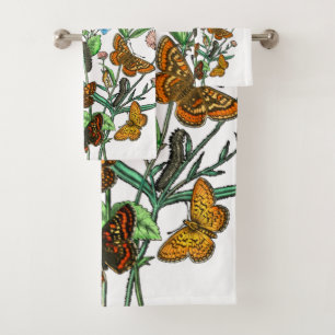 BUTTERFLIES IN NATURE BATH TOWEL SET