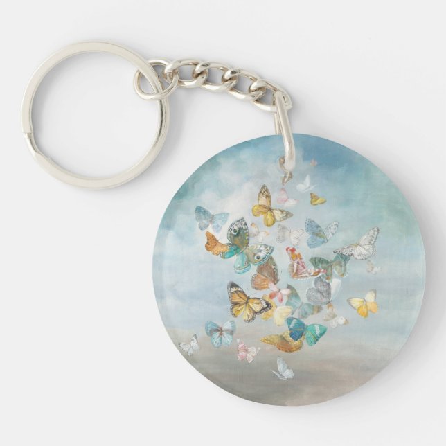 Butterflies in the Clouds Keychain (Front)