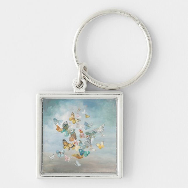 Butterflies in the Clouds Keychain (Front)