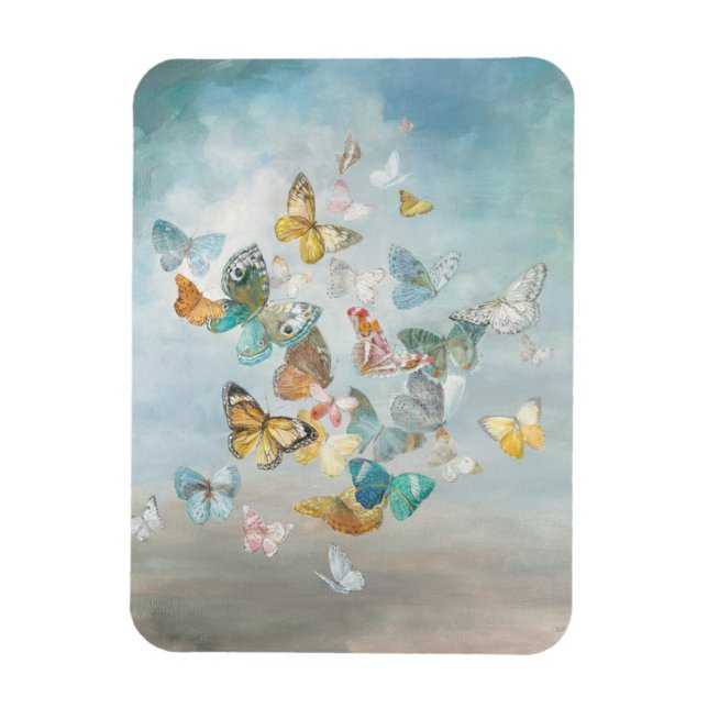 Butterflies in the Clouds Magnet (Vertical)