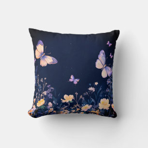 Butterflies in the Garden Throw Pillow