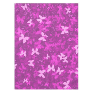 butterflies in the pink tablecloth