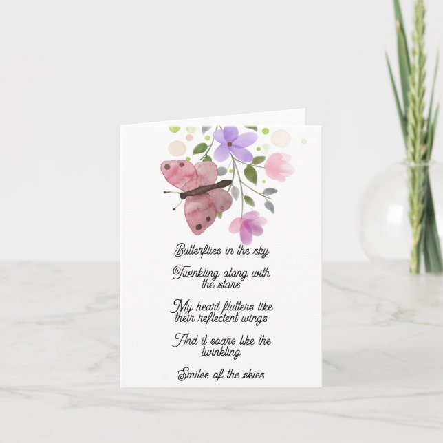 Butterflies in the Sky  Note Card (Front)