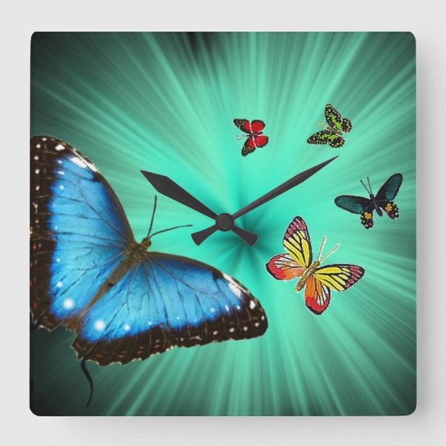Butterflies Journey Wall Clock (Front)
