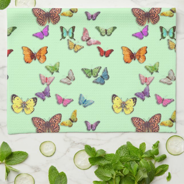 Butterflies Kitchen Towel (Folded)